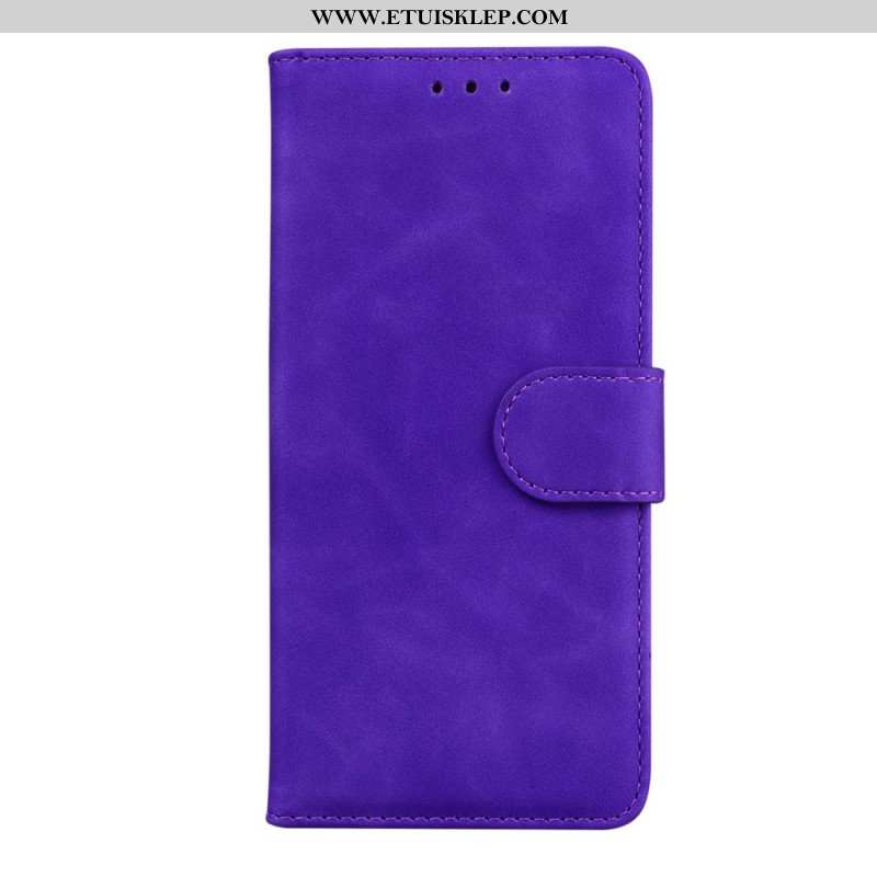 Etui Folio do Moto G51 5G Monochromatyczny Efekt Skóry